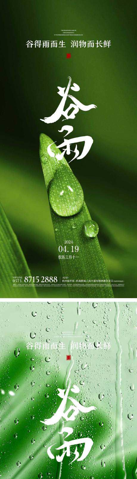 谷雨节气单图海报-源文件【享设计】