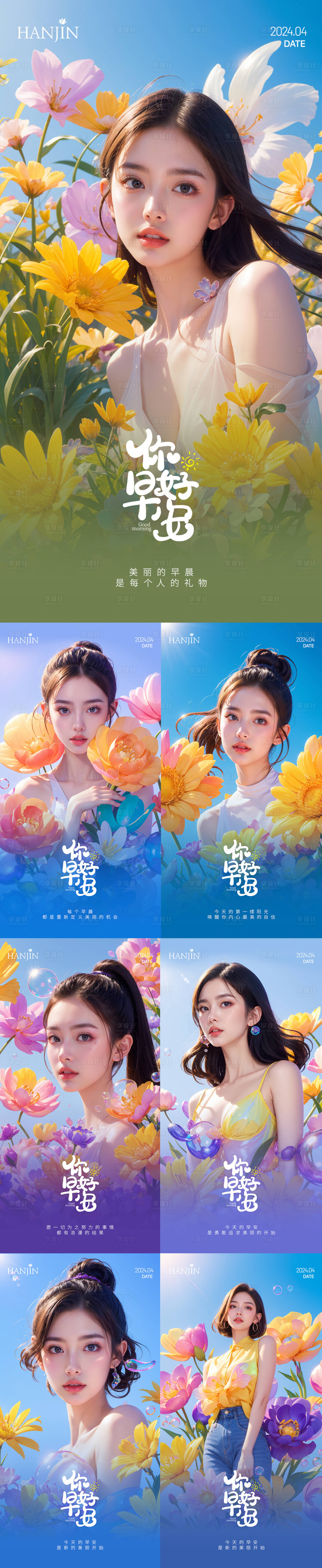 源文件下載【享設(shè)計(jì)】搜索編號(hào)：98740023245738726【醫(yī)美早安圖海報(bào)】