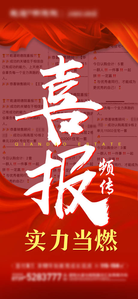 源文件下載【房地產特價房熱銷喜報紅色海報】編號：94780023008203348