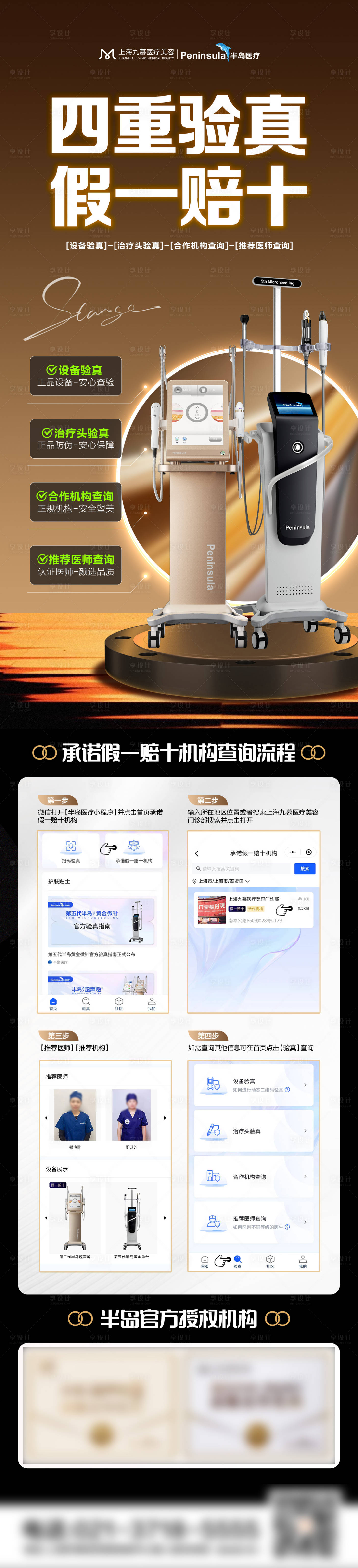 源文件下载【享设计】搜索编号：34070023267746467【医美半岛设备验真长图】