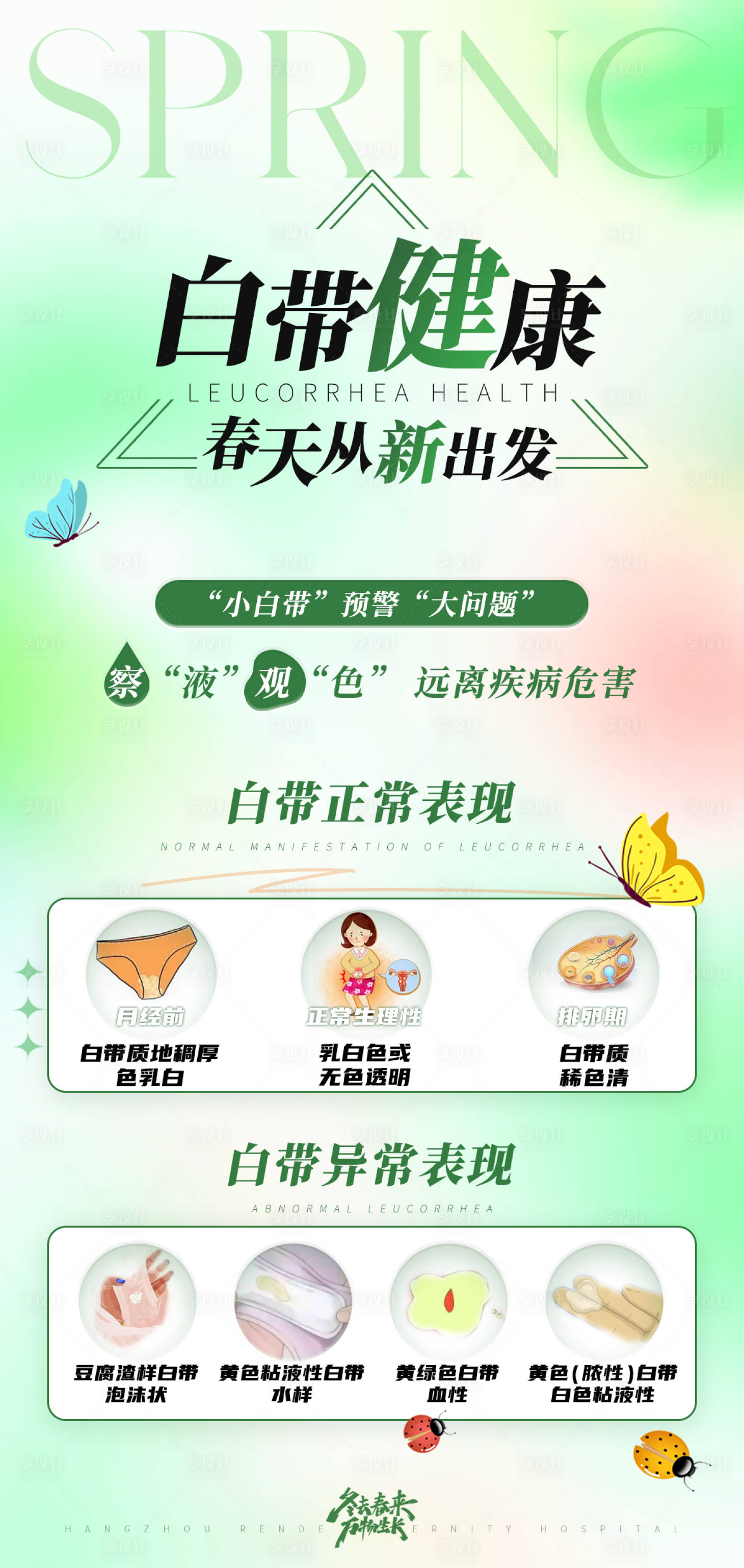 源文件下载【享设计】搜索编号：38980023314001645【妇科白带健康科普海报】