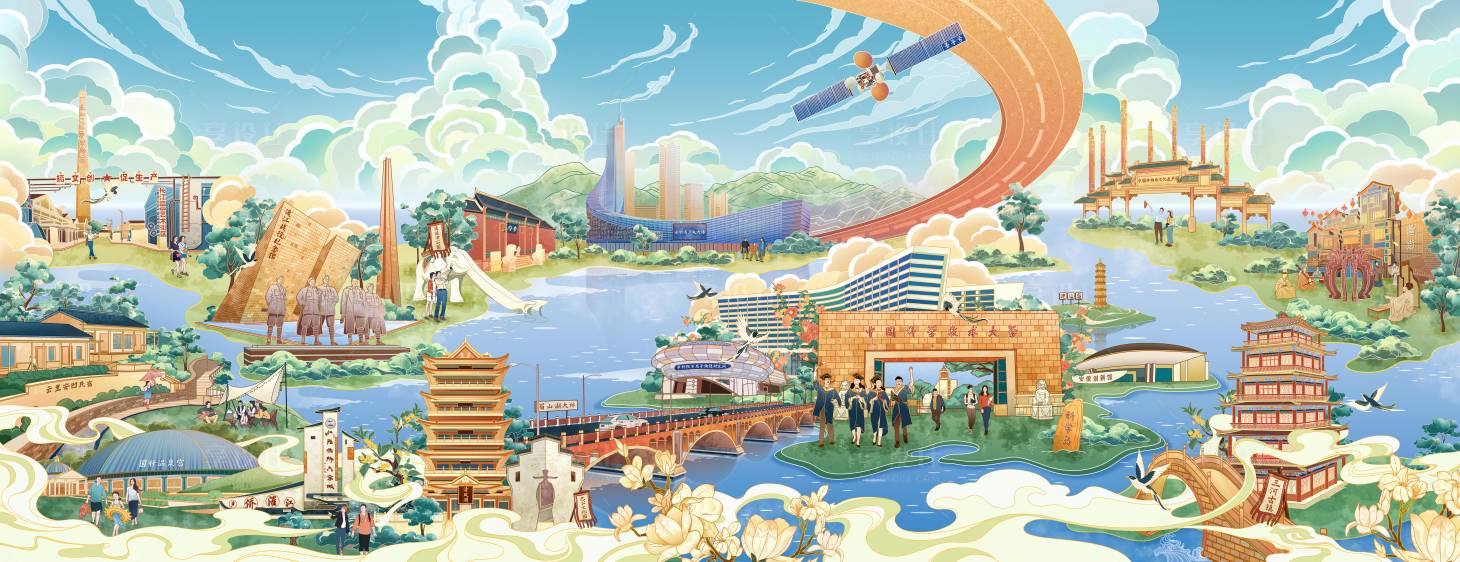 源文件下載【享設(shè)計】搜索編號：18040023180318121【合肥建筑插畫】