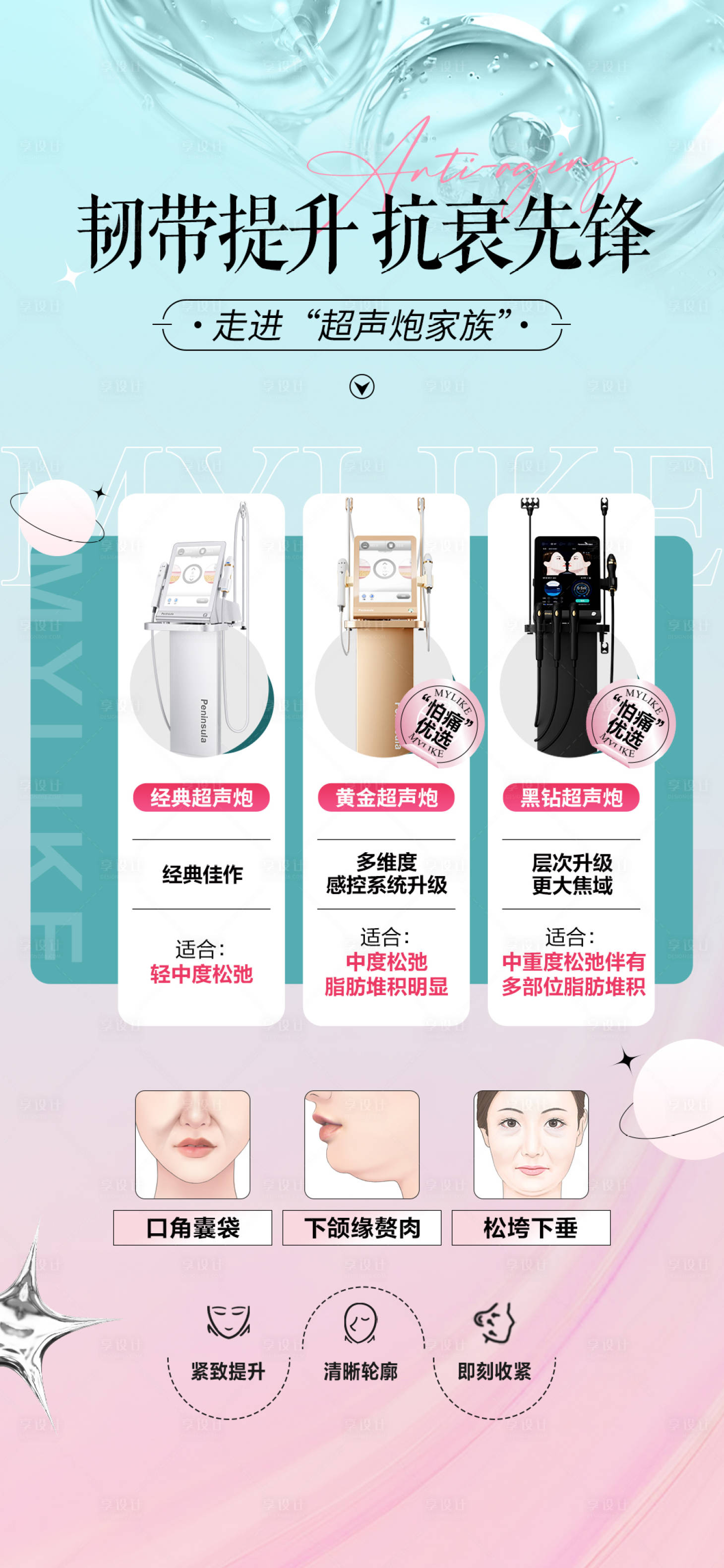 源文件下载【享设计】搜索编号：12130023219565368【超声炮对比海报】