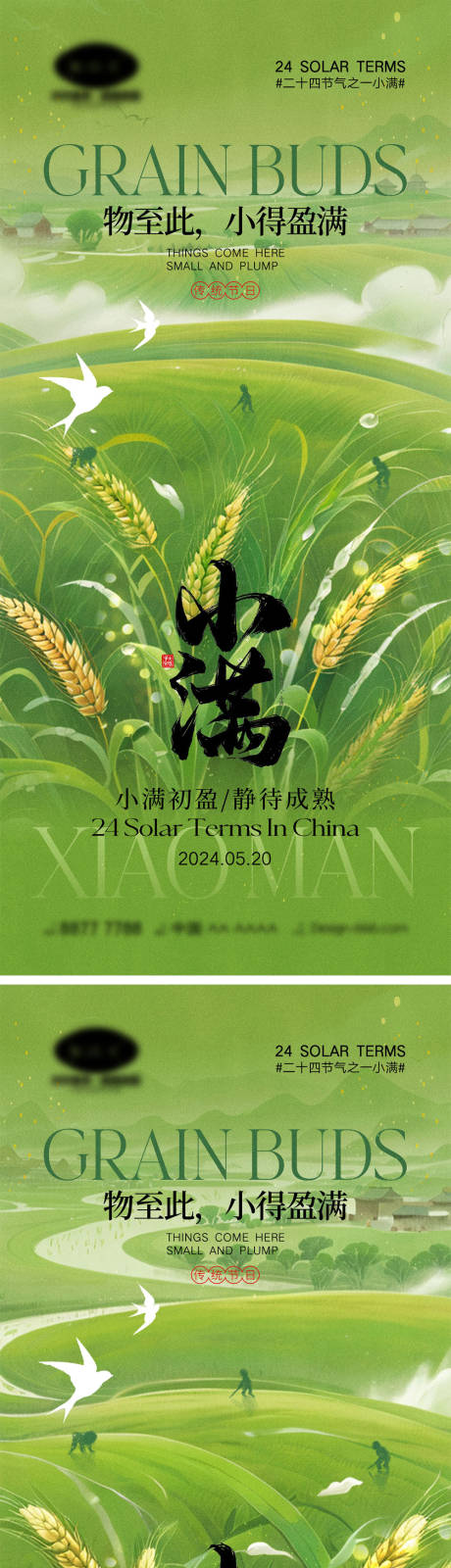 源文件下载【小满节气海报】编号：46850023562564097