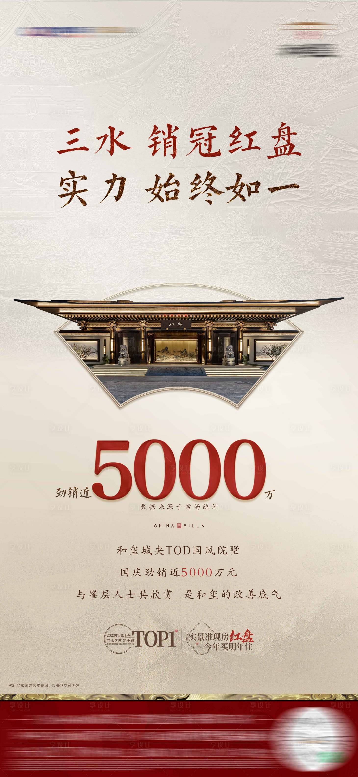 源文件下載【享設計】搜索編號：68500022958139579【地產(chǎn)熱銷業(yè)績中式海報】