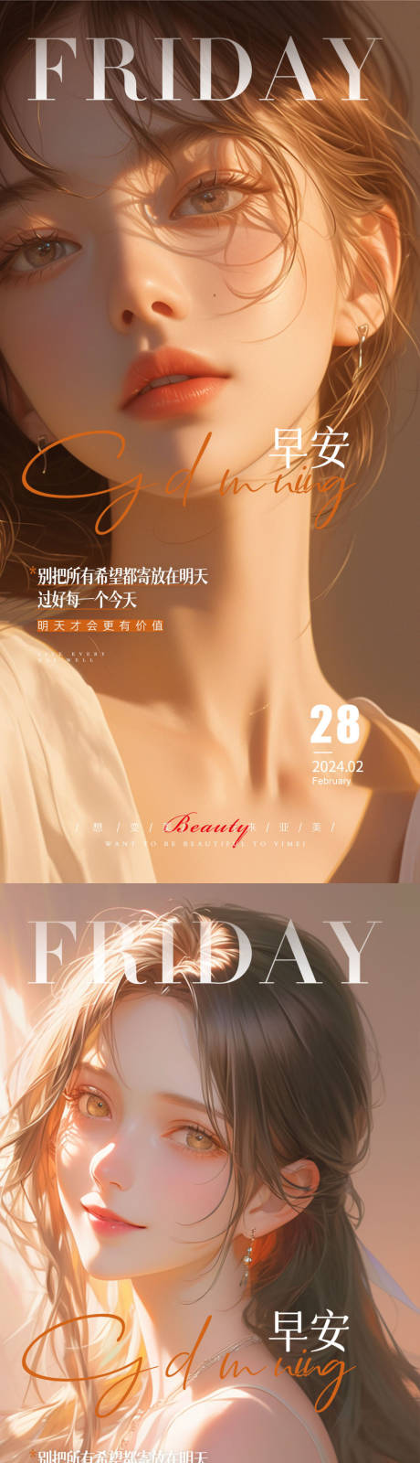 源文件下載【醫美早安唯美女生系列海報】編號：73350023267356828
