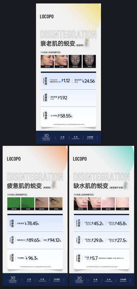 源文件下载【水光美业肌肤蜕变发圈系列海报】编号：52110023133738750