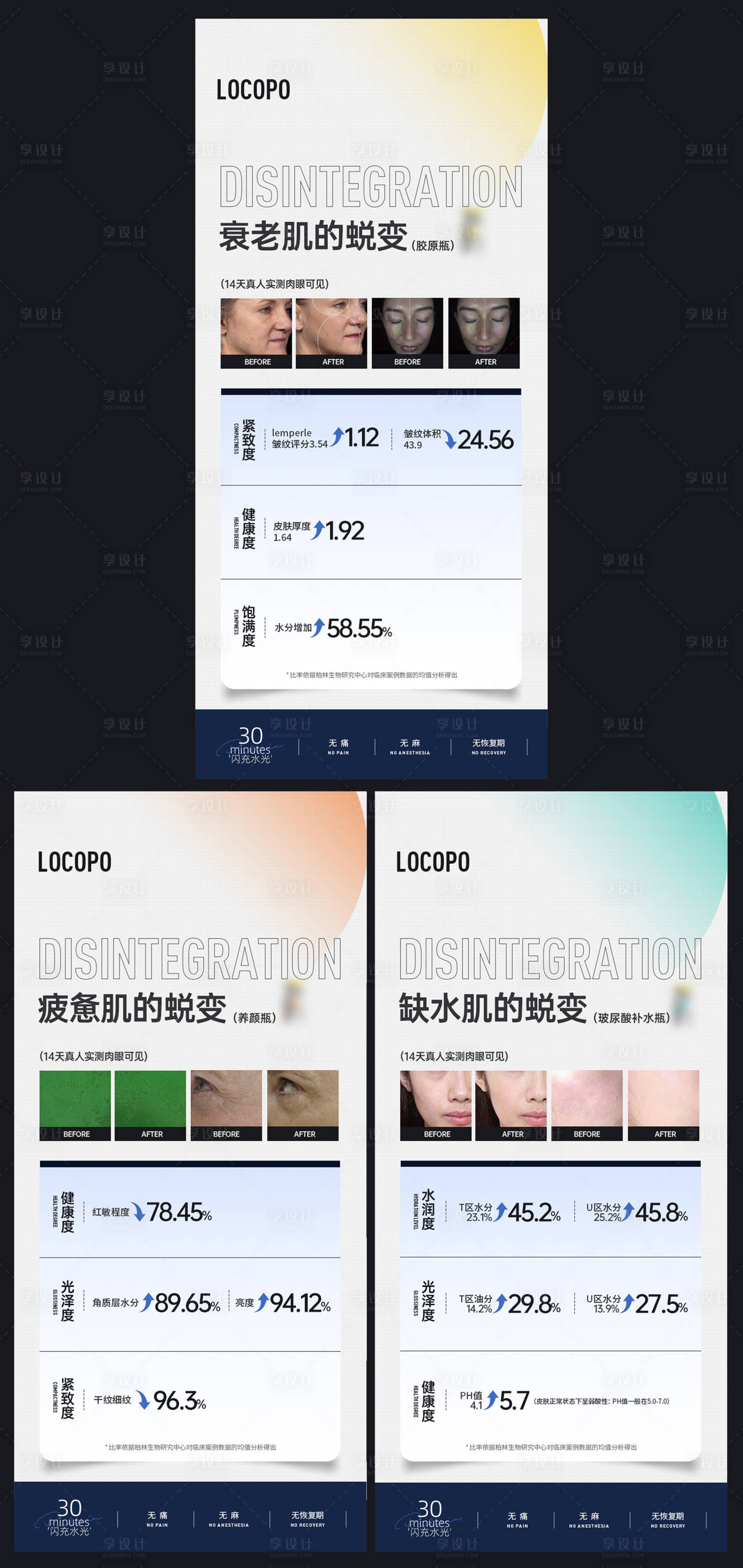 源文件下载【水光美业肌肤蜕变发圈系列海报】编号：52110023133738750