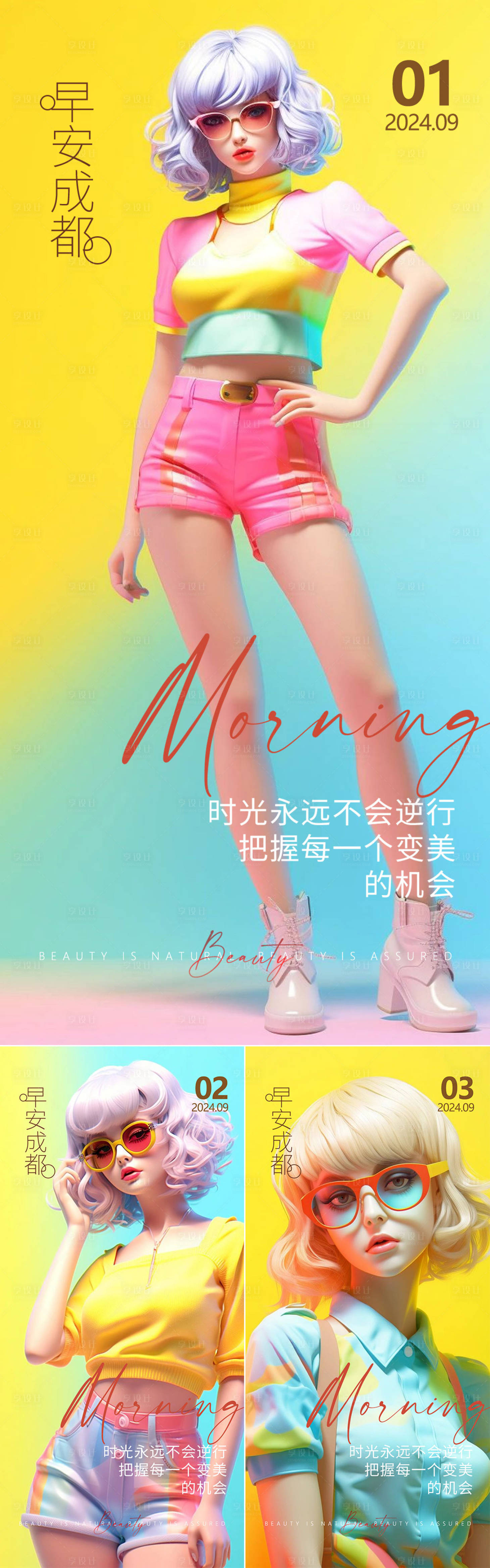 源文件下載【享設計】搜索編號：57330023374043275【早安圖系列海報】
