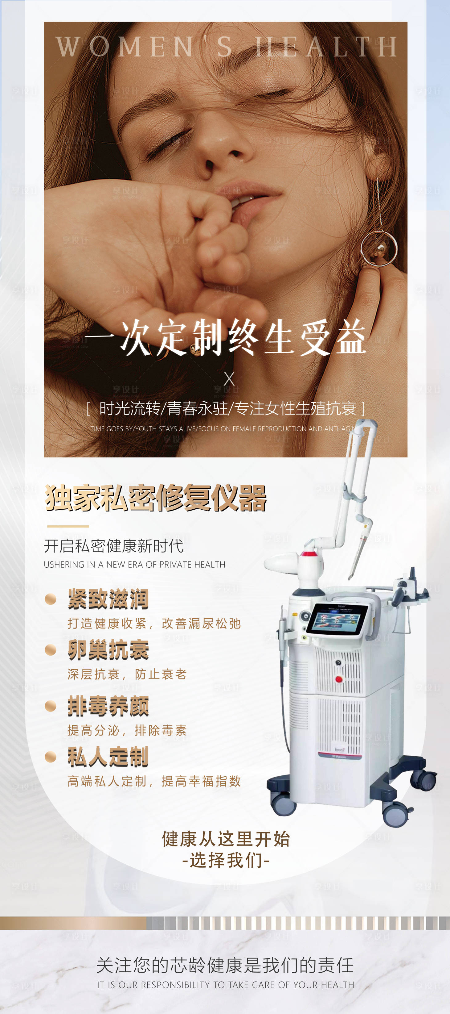 源文件下載【享設計】搜索編號：57410023362366487【醫(yī)美私密儀器宣傳海報】