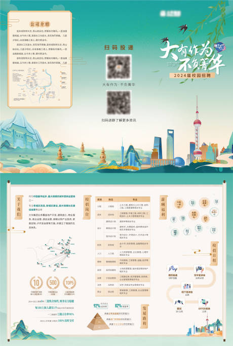 源文件下载【享设计】搜索编号：19350023402587052【校园招聘三折页】