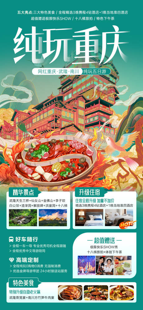 编号：78950022951904201【享设计】源文件下载-纯玩重庆旅游海报 