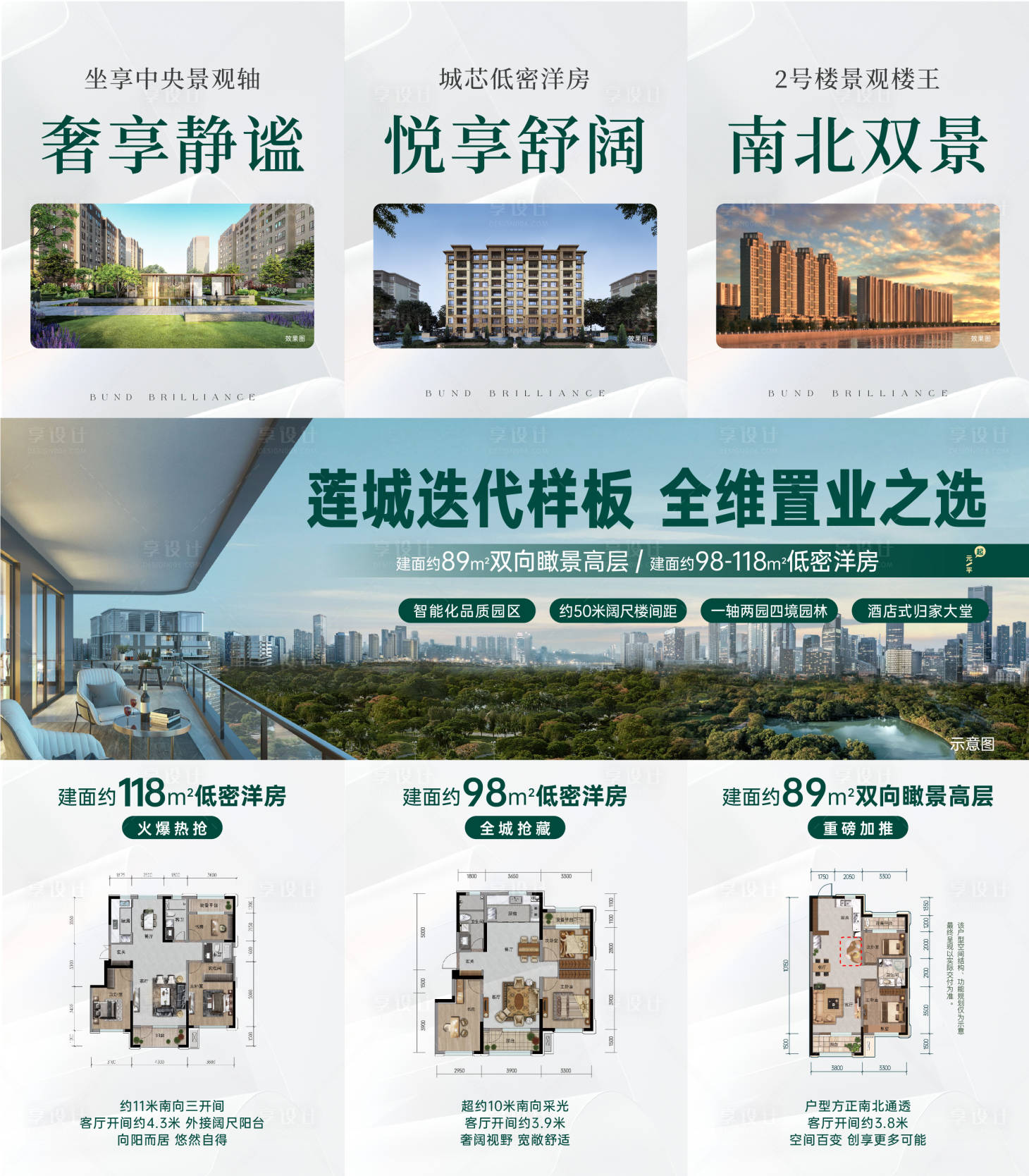 源文件下载【享设计】搜索编号：17350023347496273【地产三宫格海报】