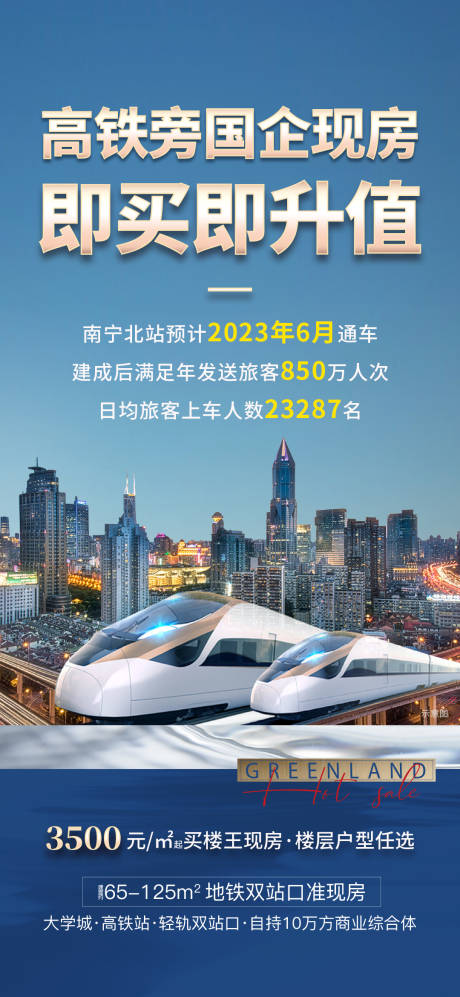 源文件下載【地產高鐵國企現房海報】編號：69060022960706161