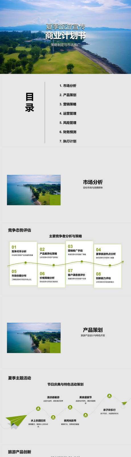 源文件下载【享设计】搜索编号：52910023148293564【夏季旅游宣传商业计划书PPT】