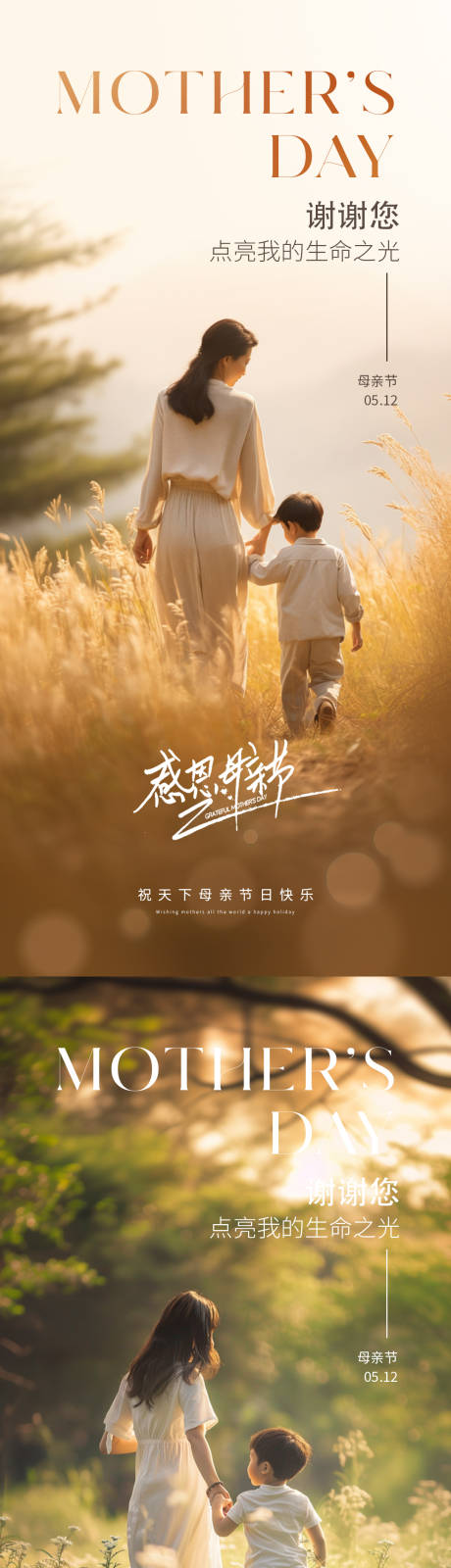 源文件下载【母亲节温馨实景海报】编号：66670023575113912