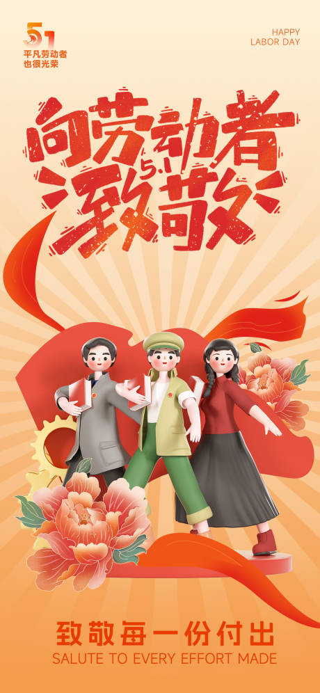 源文件下载【五一劳动节海报】编号：82330023612963067
