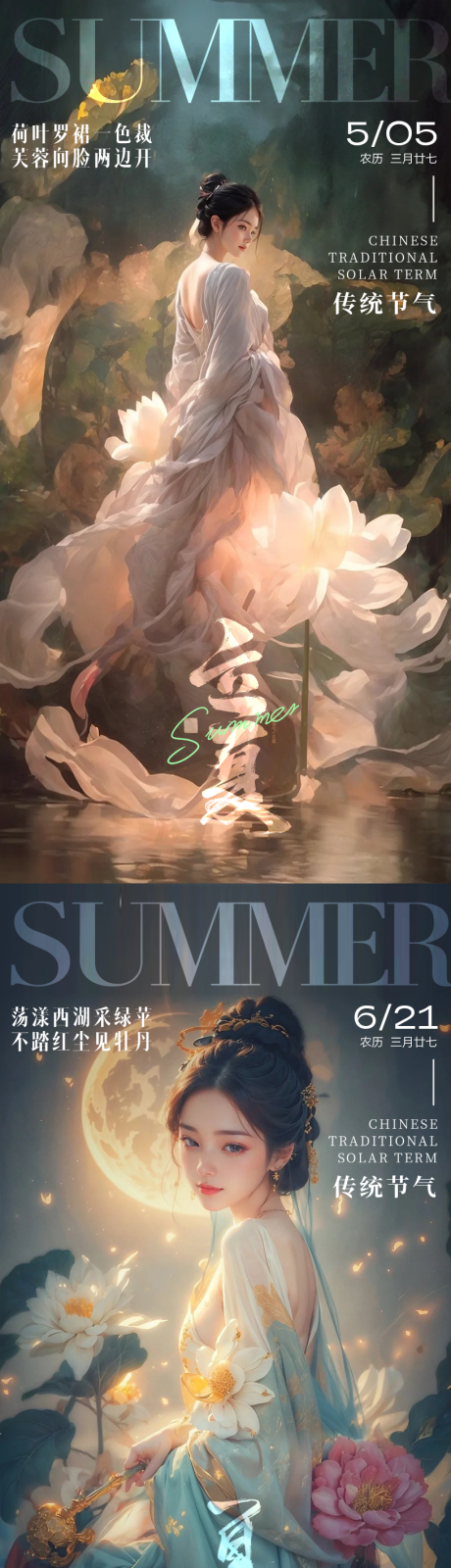 源文件下载【国风夏至节气海报】编号：22140023641401844