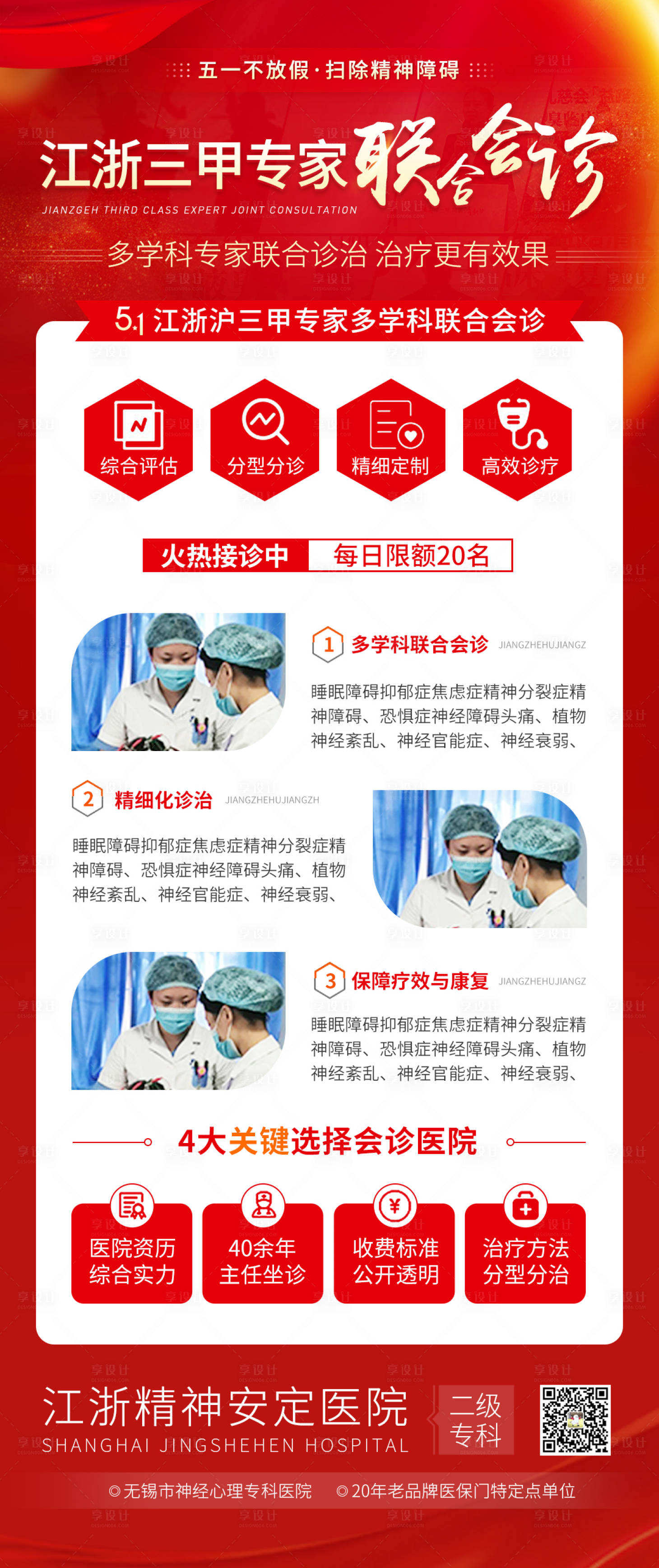 源文件下載【享設(shè)計】搜索編號：69250023487167555【藍(lán)色醫(yī)療五一醫(yī)院包裝專家會診海報】