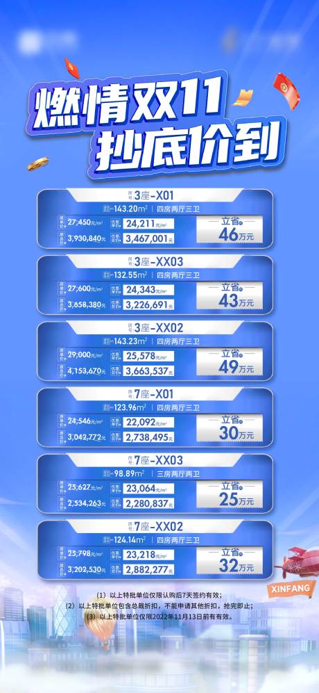 源文件下载【双十一地产海报】编号：96580023499878648