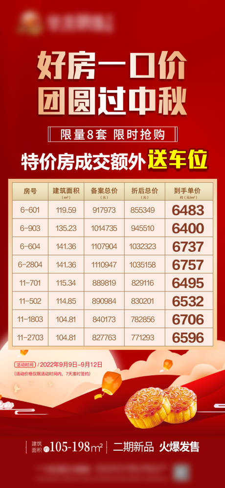 源文件下载【享设计】搜索编号：33540023293173712【一口价房源送车位活动海报】