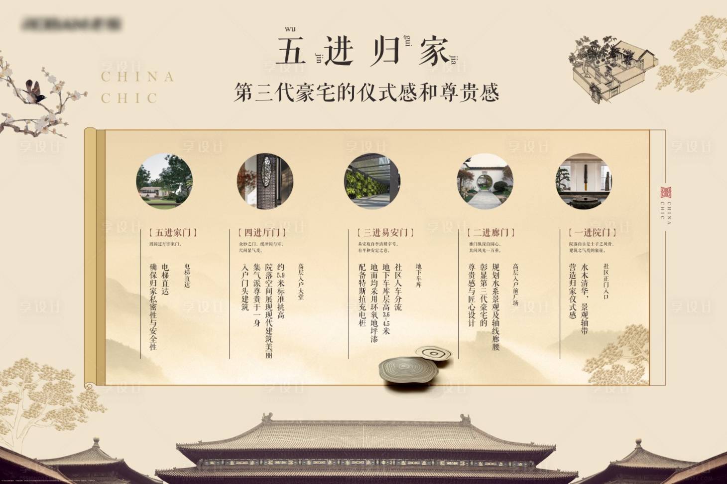 源文件下载【房地产中式展板】编号：82190023887318479