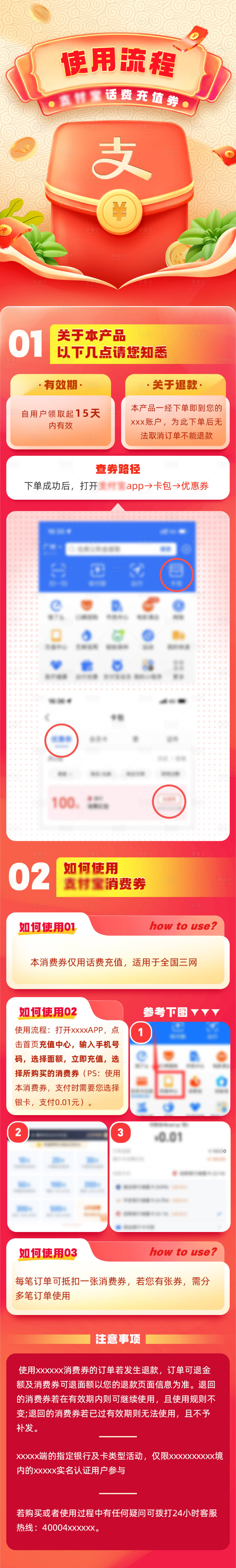 源文件下载【享设计】搜索编号：96980024091798036【支付宝消费券使用流程】