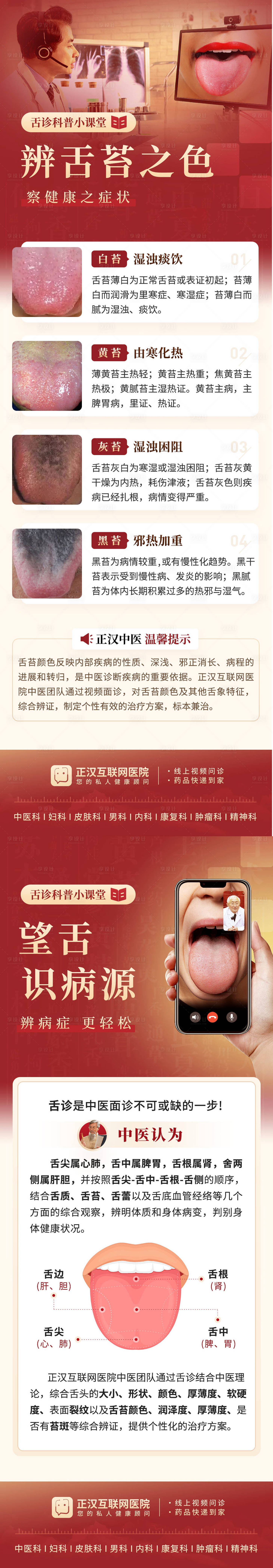 源文件下载【中医望诊舌诊科普海报专题页】编号：48270024030152360
