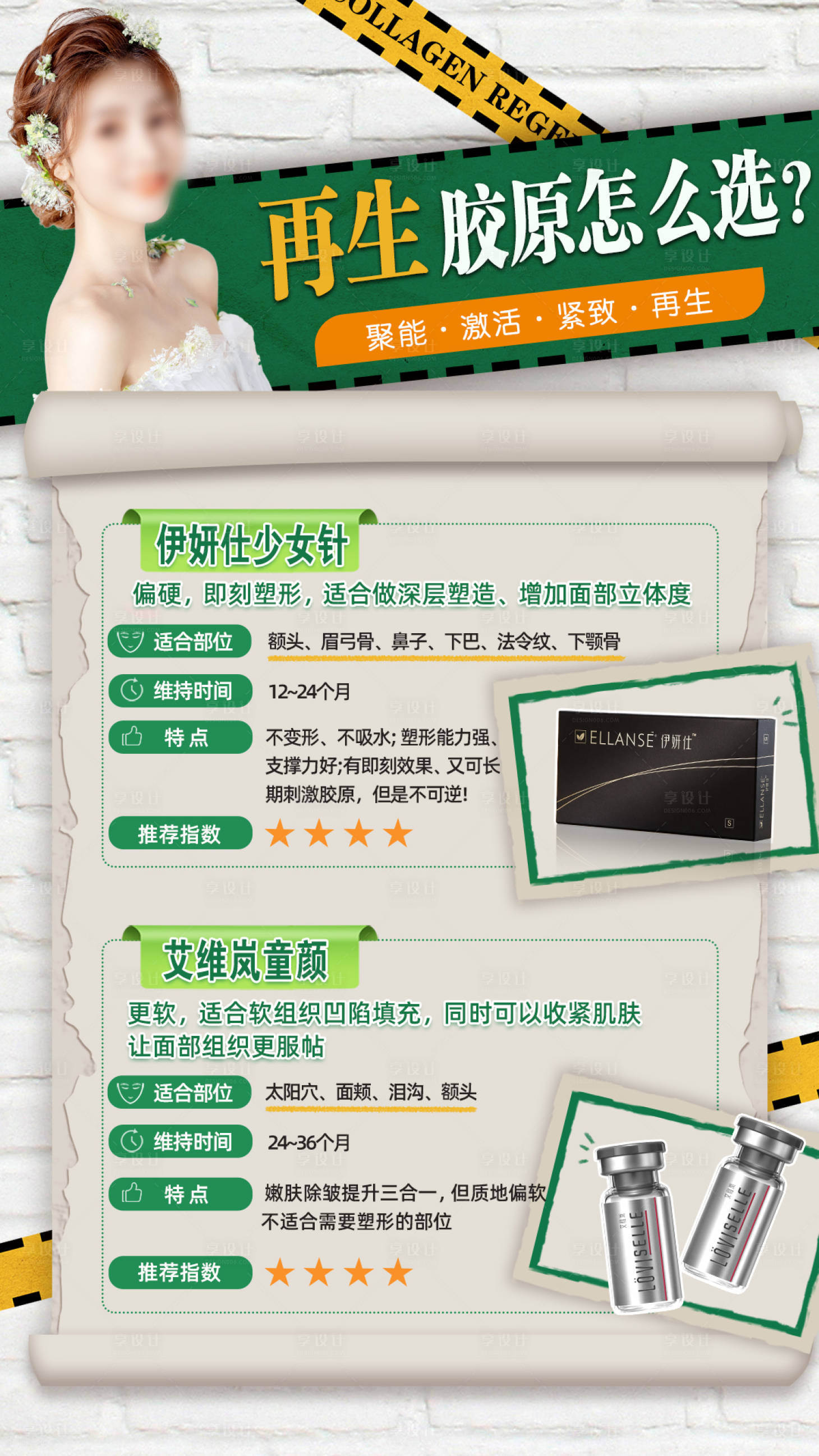 源文件下载【享设计】搜索编号：84050023972482071【再生胶原科普海报】