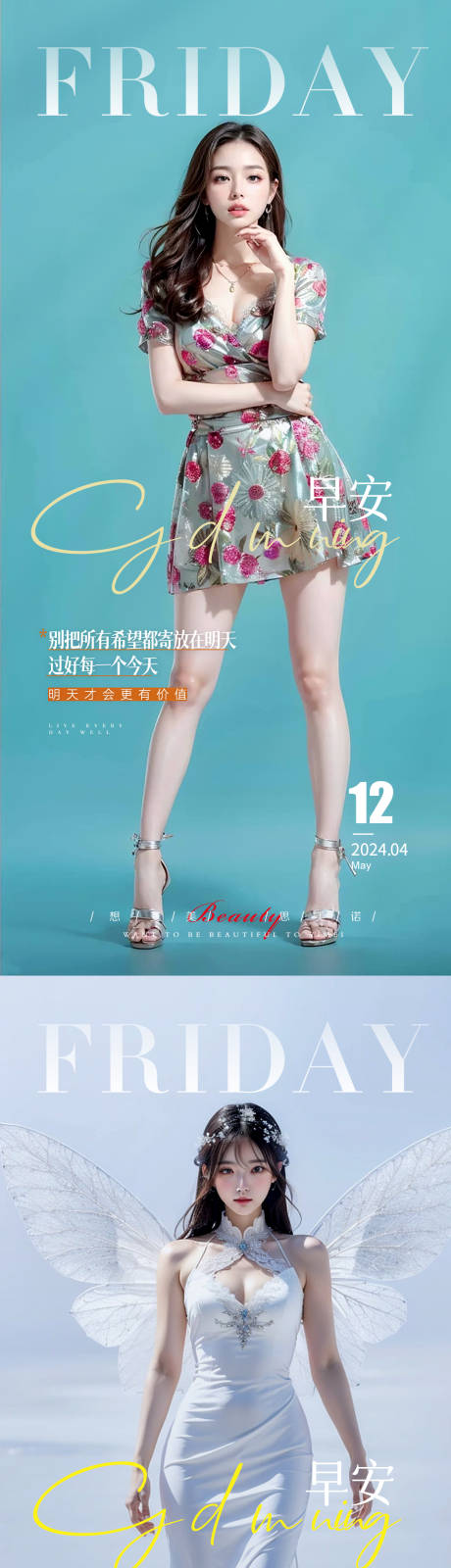 源文件下载【享设计】搜索编号：96370023717238464【医美早安图简约海报】
