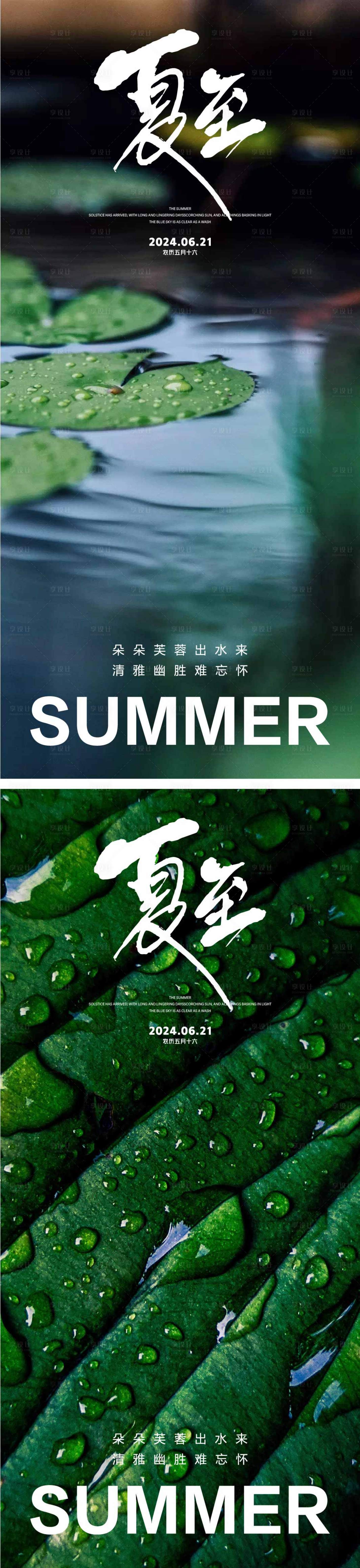源文件下载【夏至节气海报】编号：65960024255252411