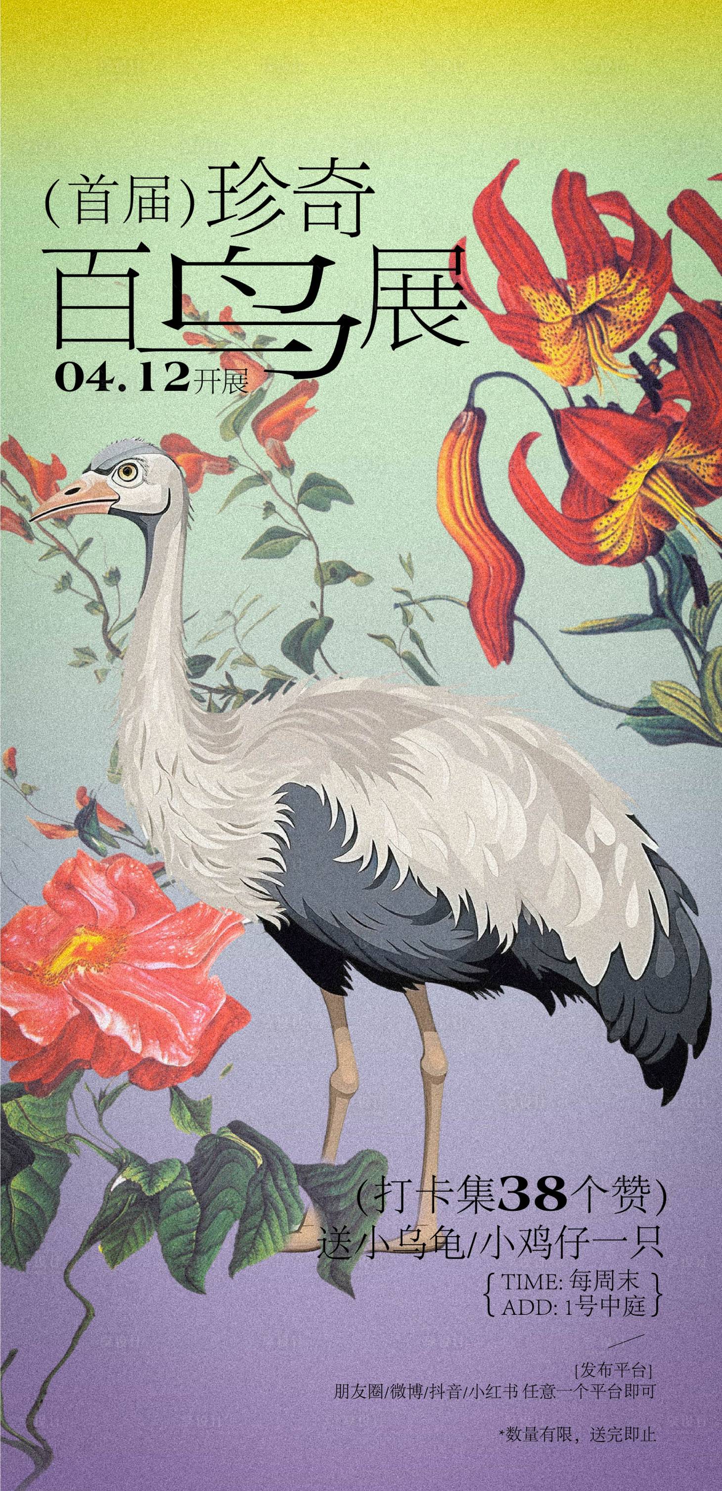 源文件下載【享設(shè)計(jì)】搜索編號：63960024071379873【百鳥展海報】