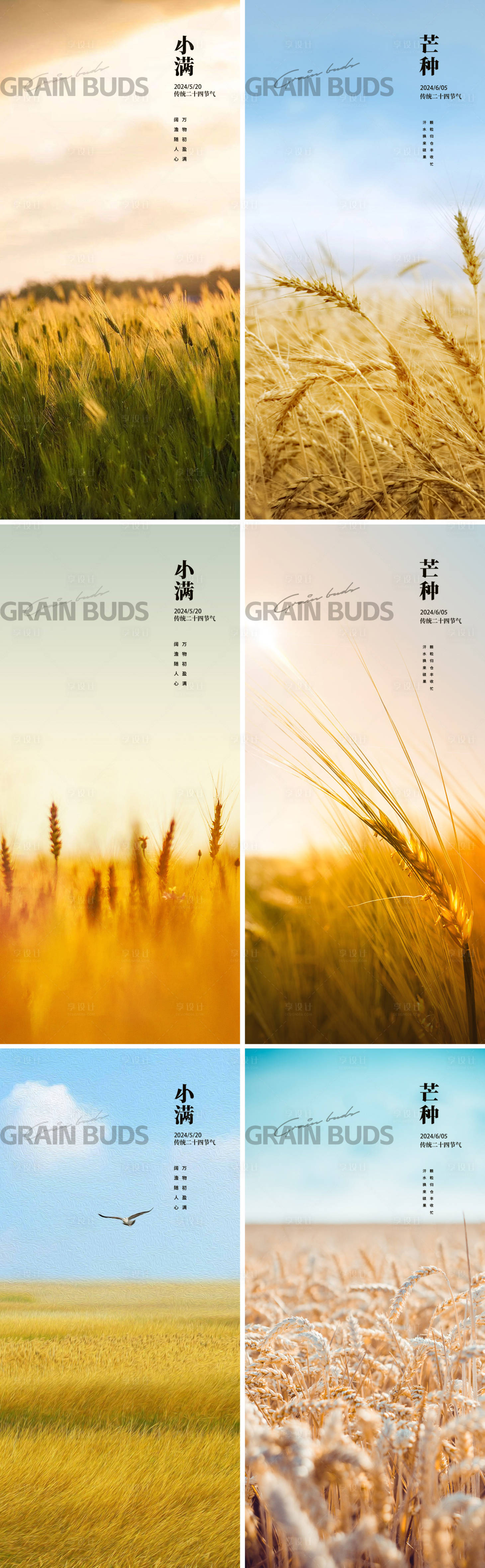 源文件下載【享設計】搜索編號：70150023824586191【小滿芒種24節氣豐收海報】