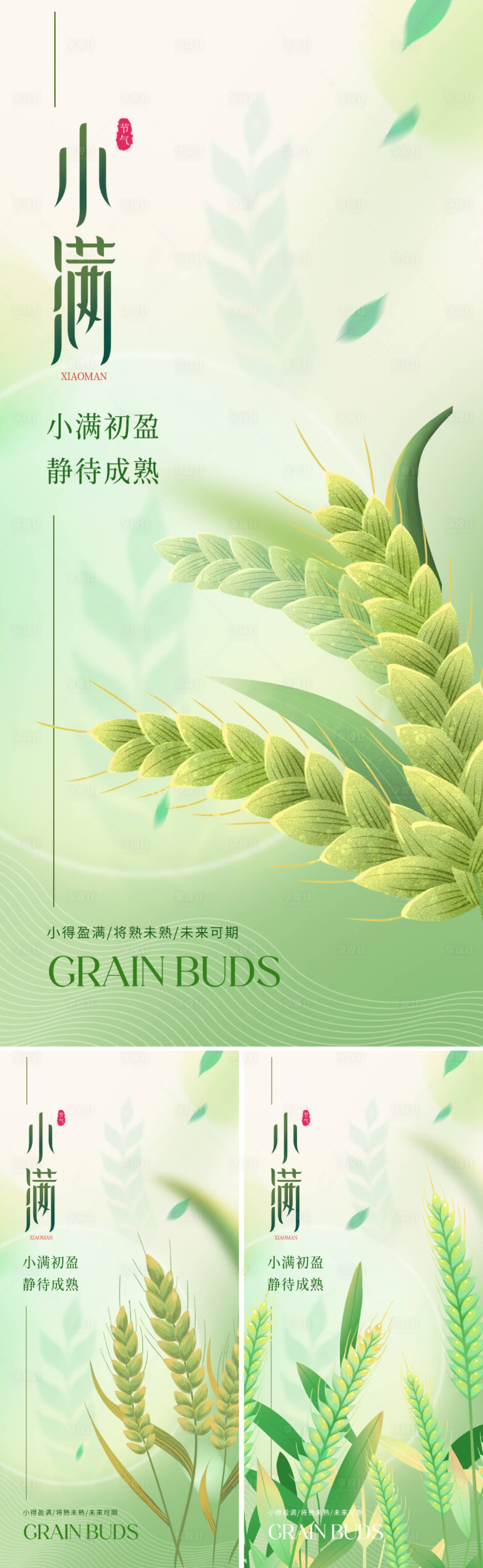 源文件下載【小滿節氣海報】編號：45100023672965629