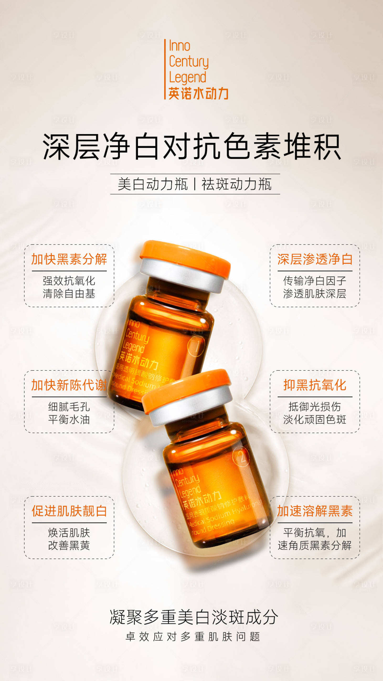 源文件下载【享设计】搜索编号：37660024086516238【深层渗透净白对抗色素产品海报】
