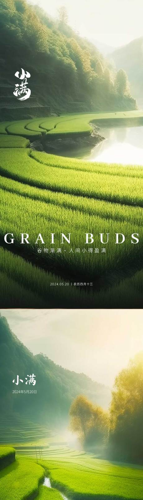 源文件下載【享設計】搜索編號：82520023824445742【小滿意境節氣海報】