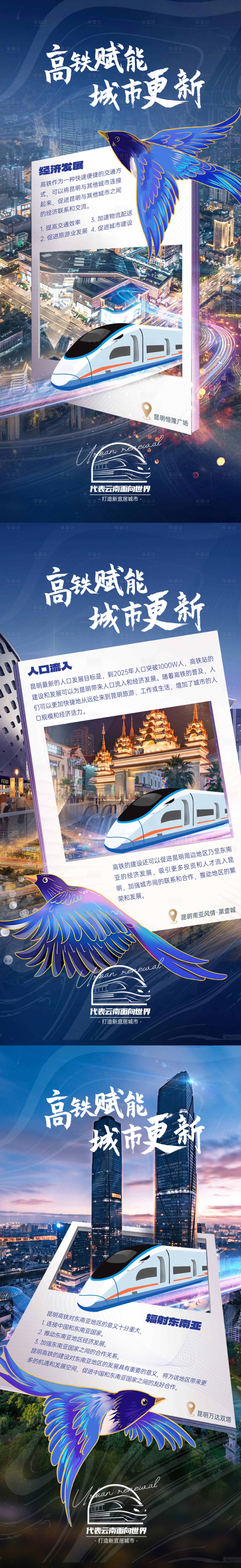 源文件下载【享设计】搜索编号：97400023928496080【地产城市繁华地铁高铁系列海报】