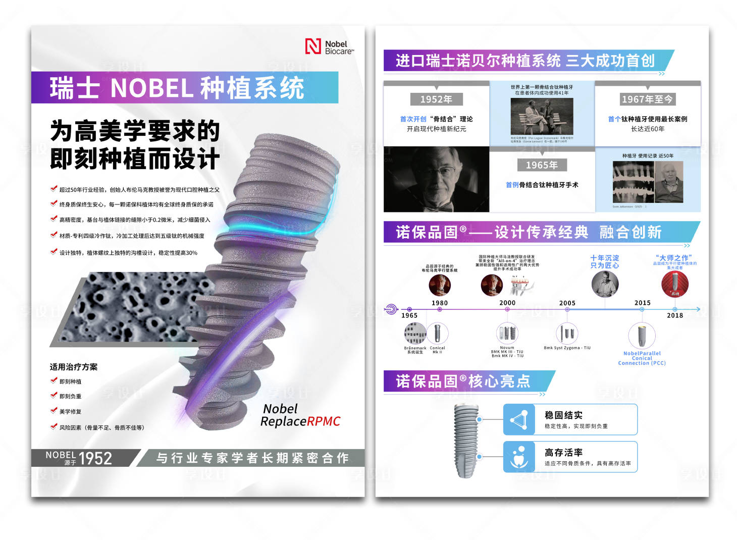 源文件下載【享設計】搜索編號：99220023865508757【諾保科種植體宣傳單頁】