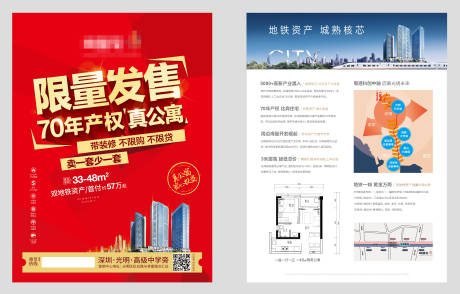 源文件下载【地产公寓红金DM宣传单页】编号：25980024186671030
