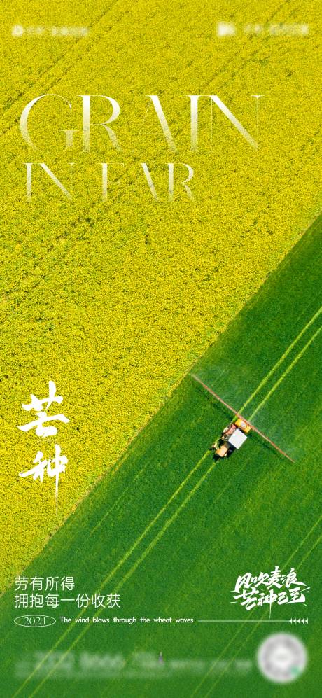 源文件下载【享设计】搜索编号：96580023987243691【芒种节气海报】