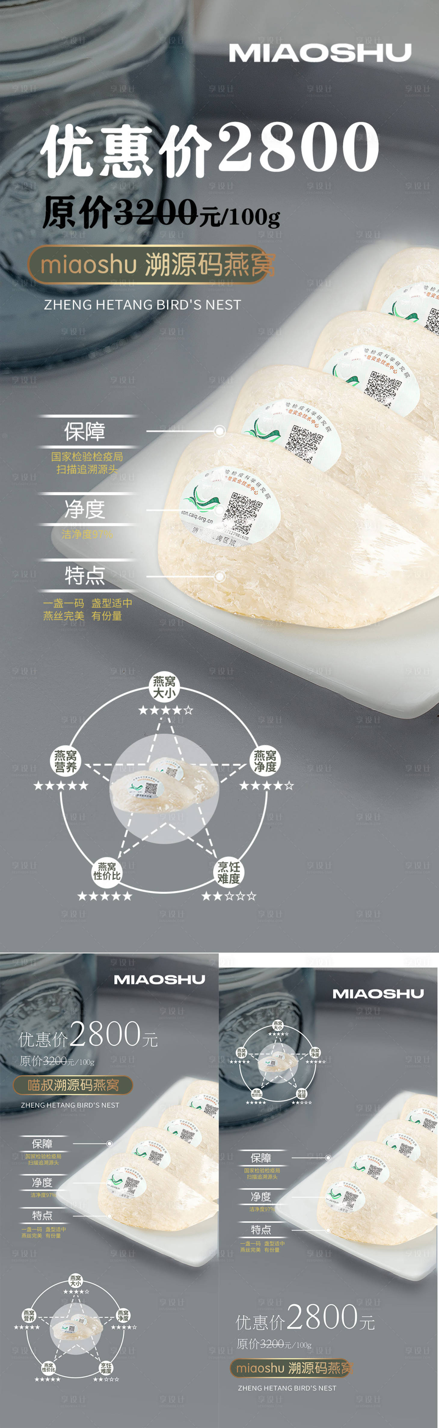源文件下載【享設(shè)計(jì)】搜索編號(hào)：30830023977625732【燕窩介紹產(chǎn)品系列海報(bào)】