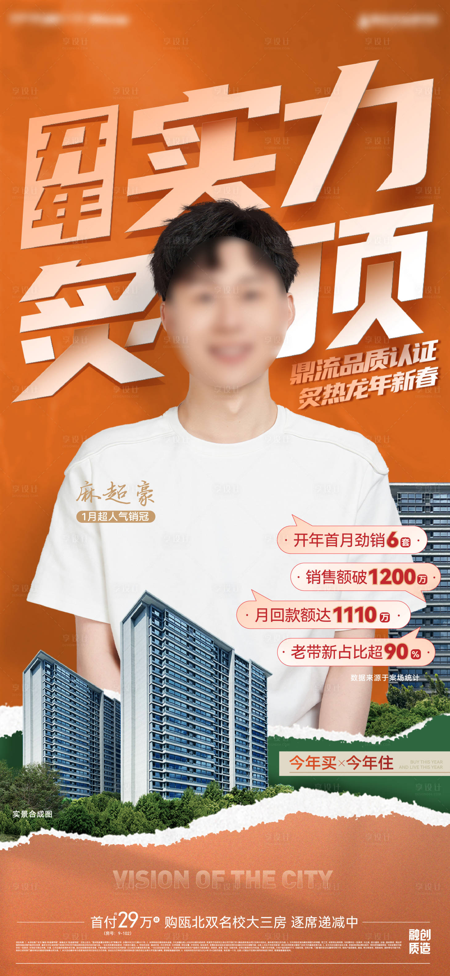 源文件下载【享设计】搜索编号：66200023343988071【地产销冠喜报海报】
