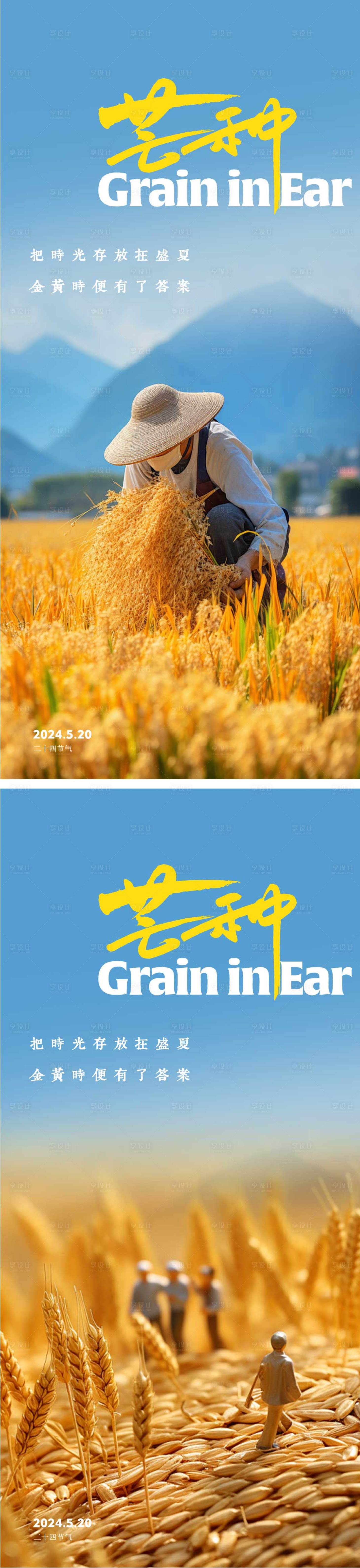 源文件下載【享設計】搜索編號：59780023884251823【芒種節氣海報】