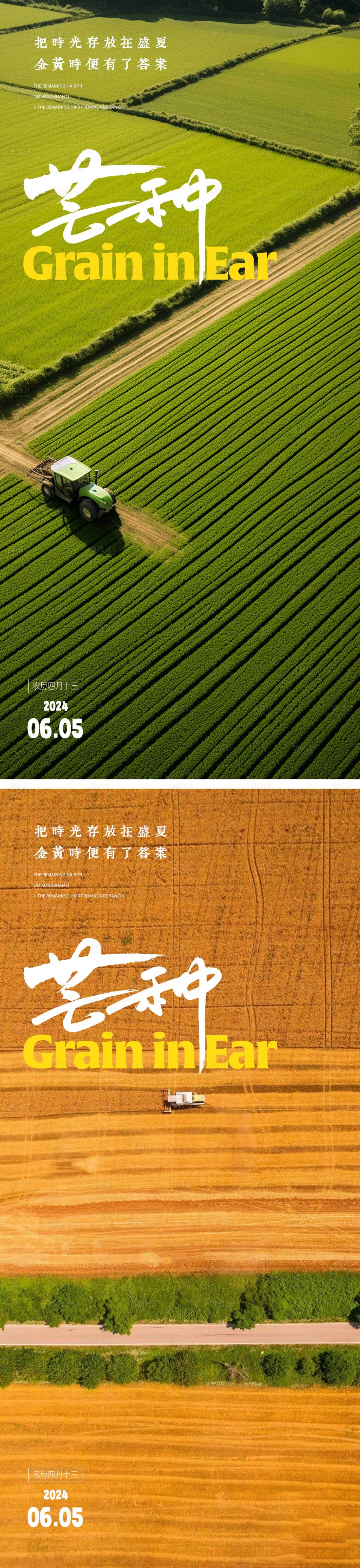 源文件下載【享設計】搜索編號：32650023930196713【芒種節氣海報】