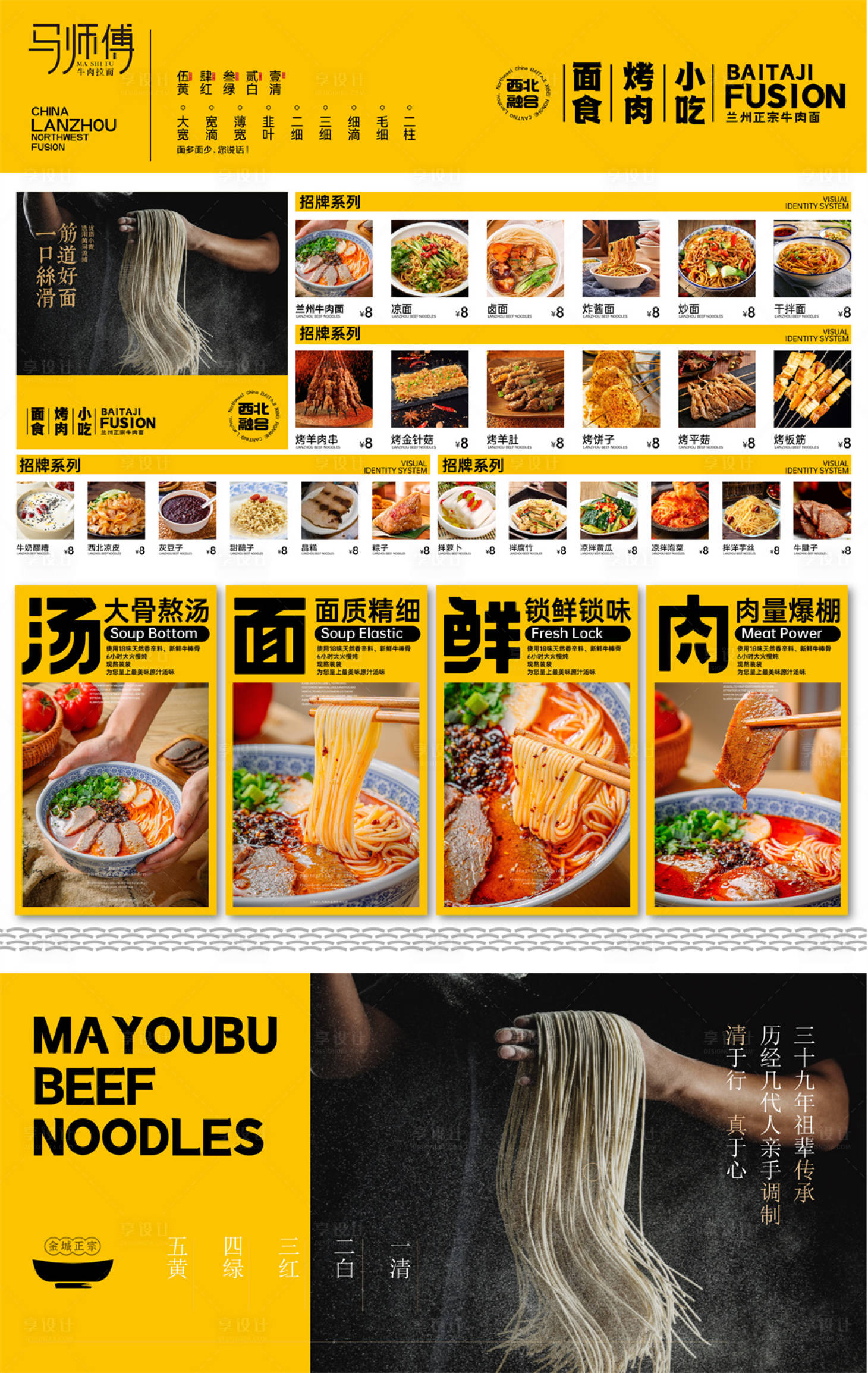 源文件下载【享设计】搜索编号：42090023756746706【牛肉面菜单活动展板】