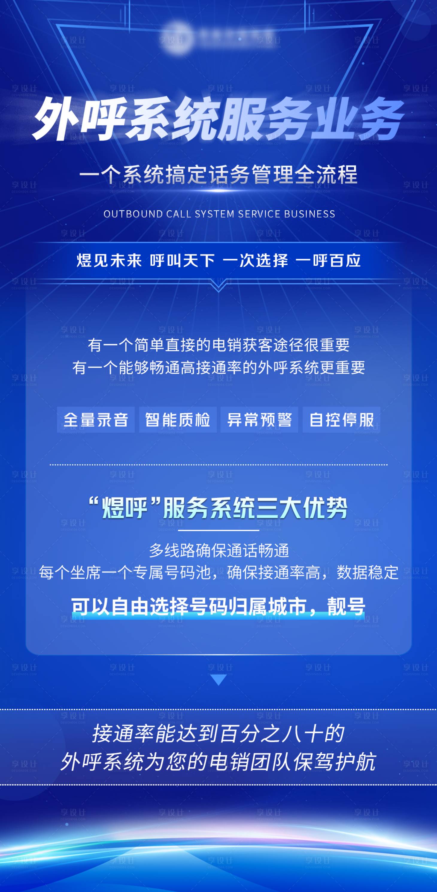 源文件下载【享设计】搜索编号：74720023930356735【外呼系统宣传海报】