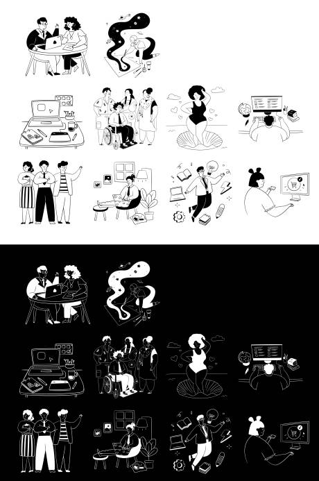 源文件下载【扁平人物插画icon】编号：83130023987451708