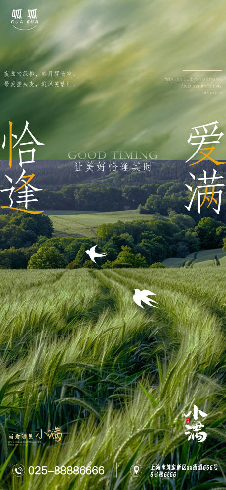 源文件下载【小满节气海报】编号：23530023837589128