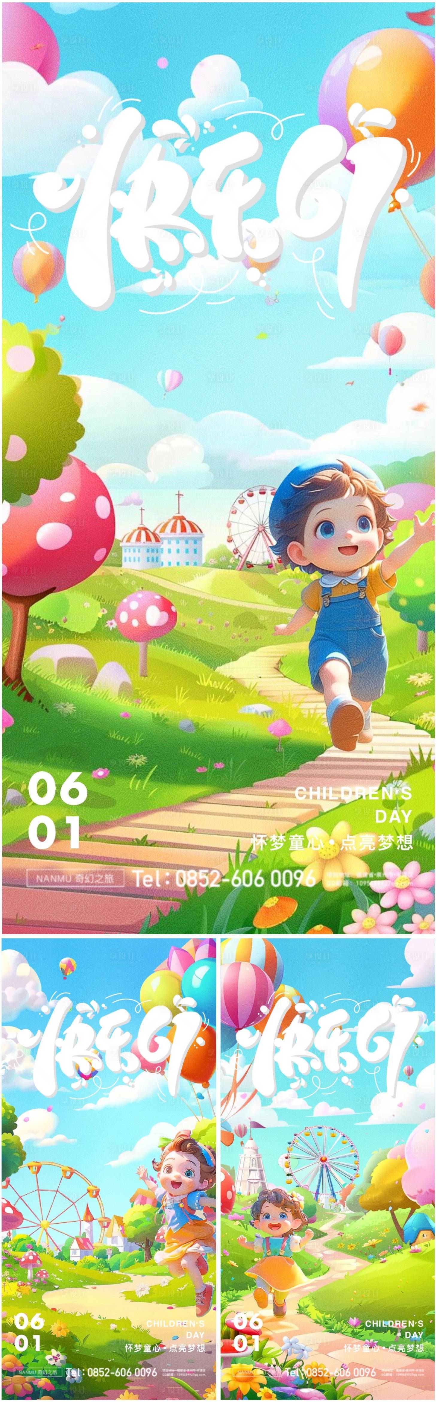 源文件下載【享設計】搜索編號：62610023971661824【兒童節樂園系列海報】