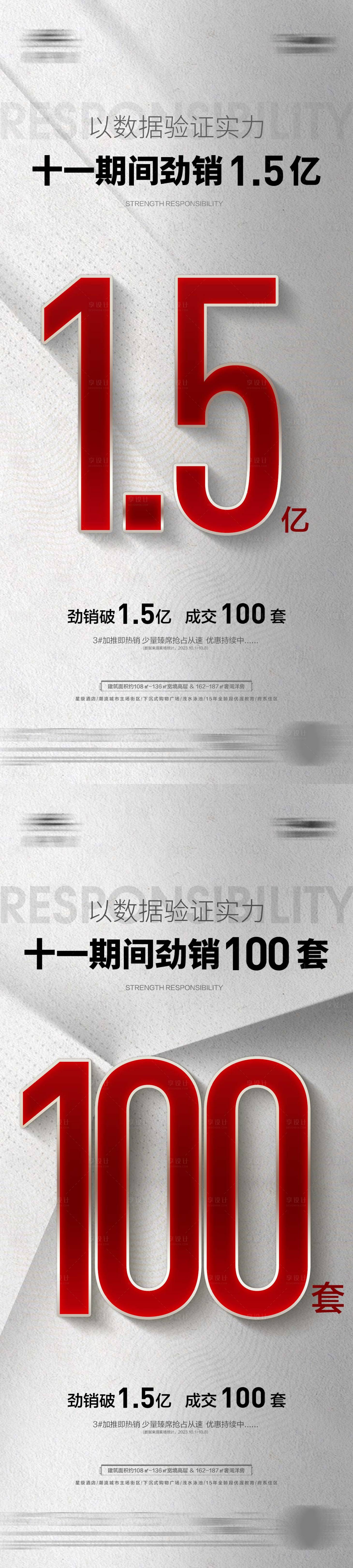 源文件下载【地产高级灰热销系列海报】编号：47540024254287840